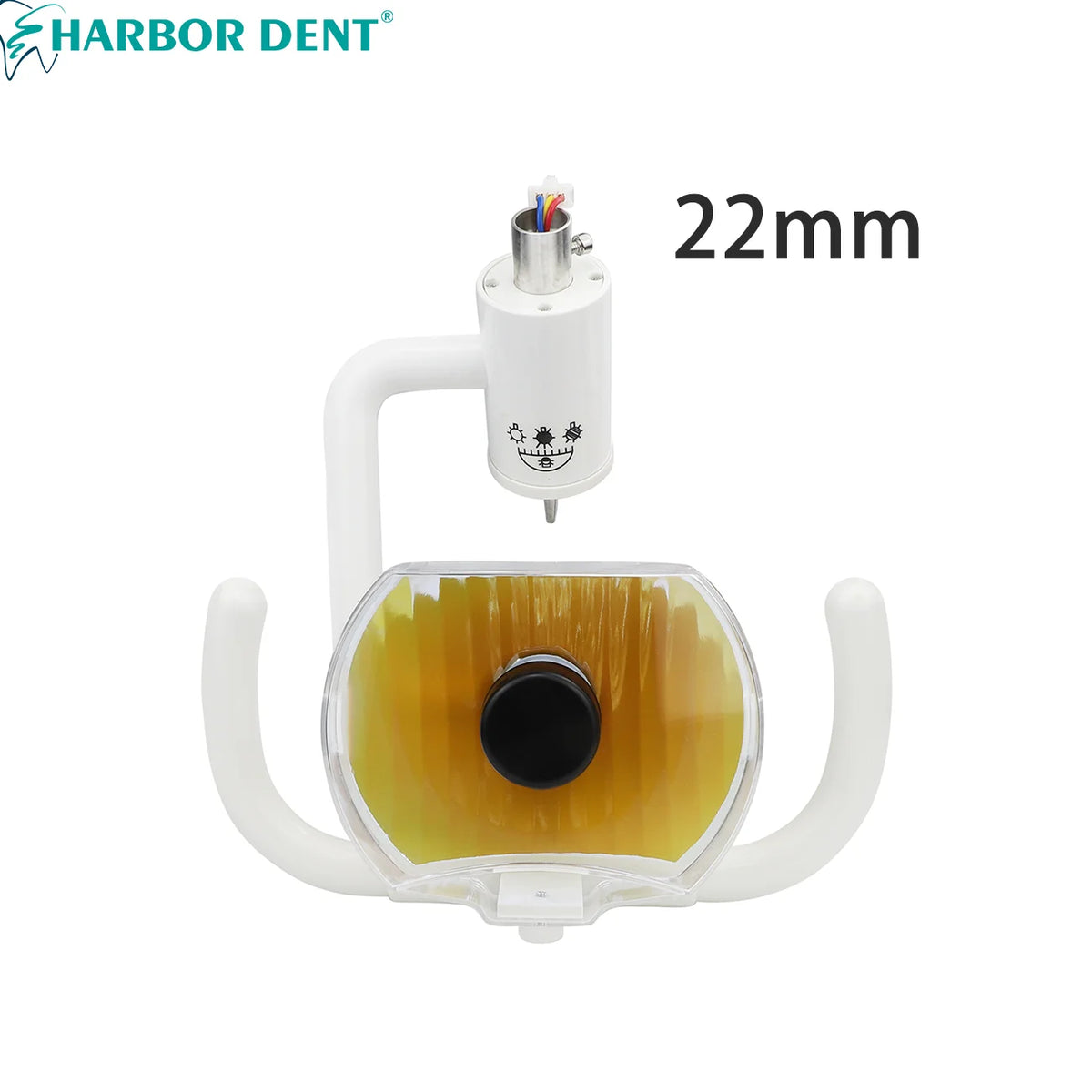 lampe dentaire blanc moderne interrupteur manuel adaptable grille ajustable transparente symboles soleil lune étoile