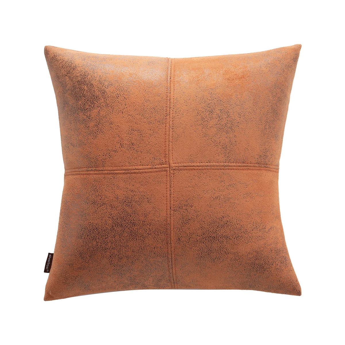 housse coussin effet cuir gris marron beige décoration intérieure moderne 45x45 cm
