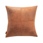 housse coussin effet cuir gris marron beige décoration intérieure moderne 45x45 cm