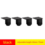 pieds meuble carrés aluminium noir armoire canapé table basse support moderne