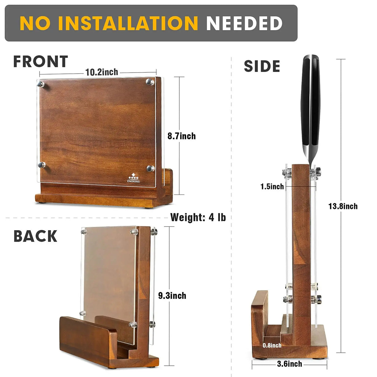 Comparaison avant/après rangement avec le support magnétique Ombre Interieur
