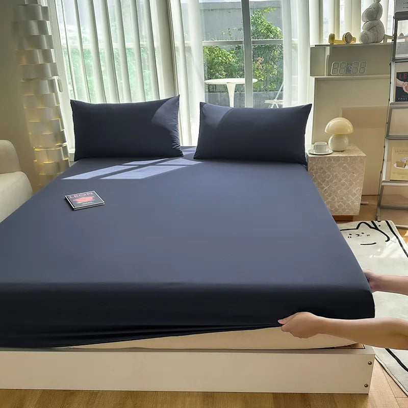 drap housse polyester adulte lit simple moderne gris opaque 150 200 cm 180 200