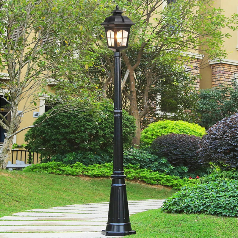lampe rue or noire rétro classique ip65 led 220v extérieure industrielle