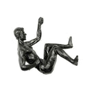 statues métal noir sculptures humaines diverses postures art moderne decoration murale