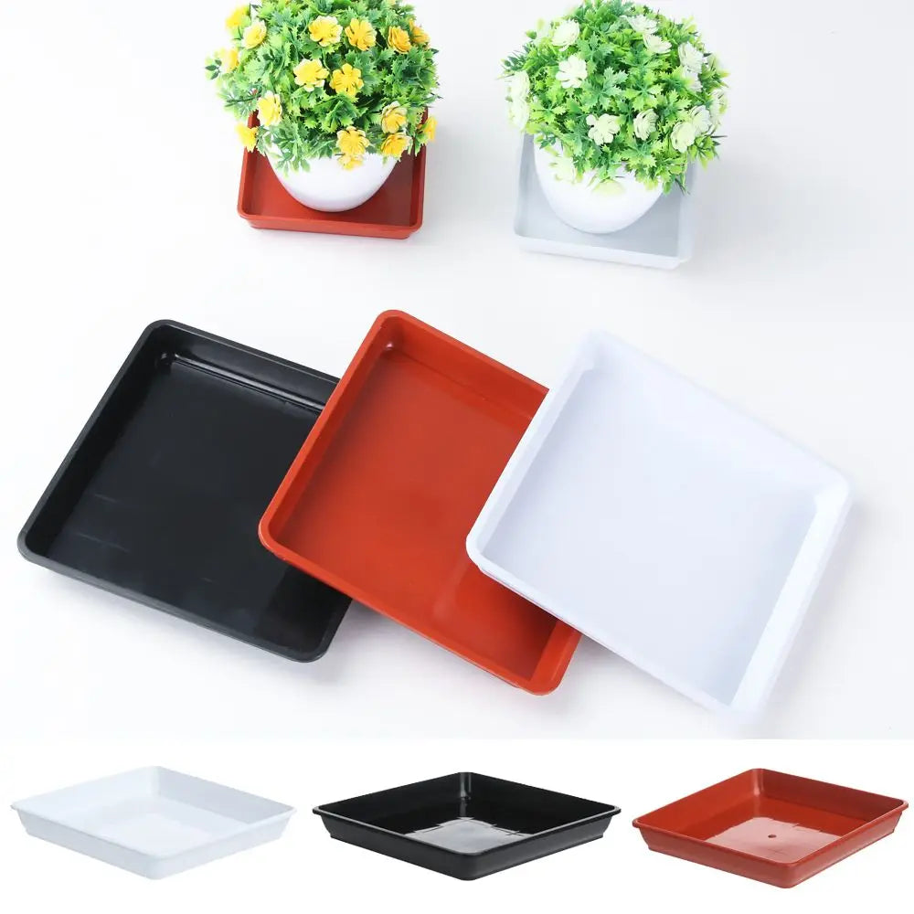 plateaux carrés plastique durable goutte goutte sauciers plantes modernes 12x12cm 15x15cm 18x18cm 22.2x22.2cm 25.6x25.6cm