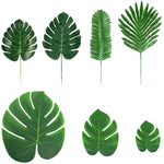 feuilles palmier artificielles vertes décorations tropicales naturelles mariage extérieur jardin fête maison
