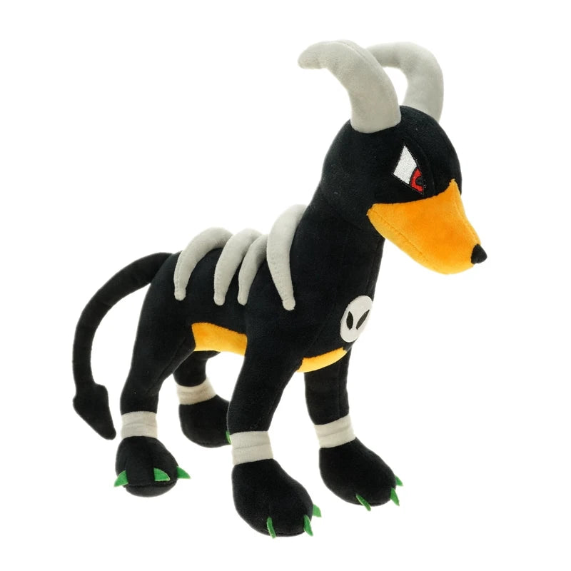peluche rockruff marron vert 35cm coton pp douce yeux animés dessin animé mignon