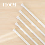 rideau douche extensible tige inoxydable blanc moderne clips magnétiques 30cm 50cm 40cm 70cm 50cm