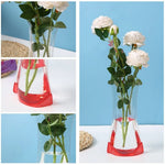 vases pliables transparents modernes rouge gris orange violet 24cm 14.5cm