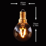 ampoules led vintage globe marron clair transparentes e12 220v 20000h 249 lumens 360°