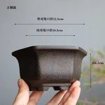 petit pot fleurs argile gris beige chinois artisanal maison