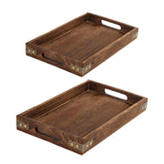 plateau bois rustique poignée marron foncé élégance décoration intérieure champêtre soupière cuillère potager