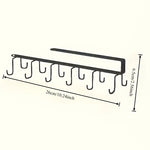 rangements crochet rack noir fixations cuisine vaisselle ustensiles organisation garde robe accessoires mode moderne