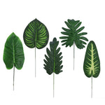 feuilles artificielles vertes modernes tringles vases céramique métal decorationextérieur