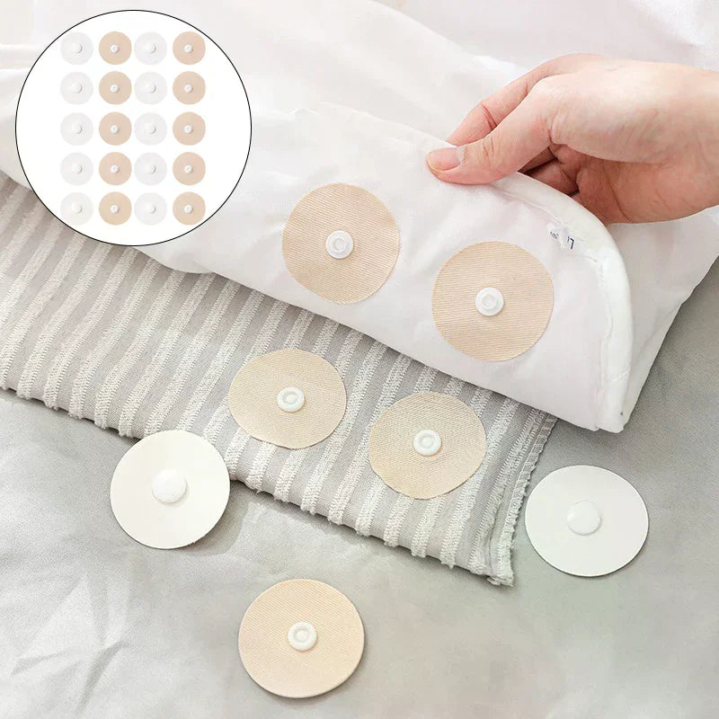 pinces antidérapantes fixatrices couvre lit blanc beige rayures modernes boucles 10 paires