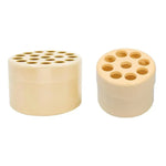 support fleurs moderne élégant beige clair trous circulaires boîte emballage fleurs artificielles transparent ornement