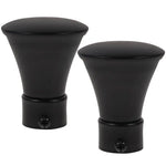 finaux rideau noir modernes finitions fer opaques anneaux boucles tringle rideau