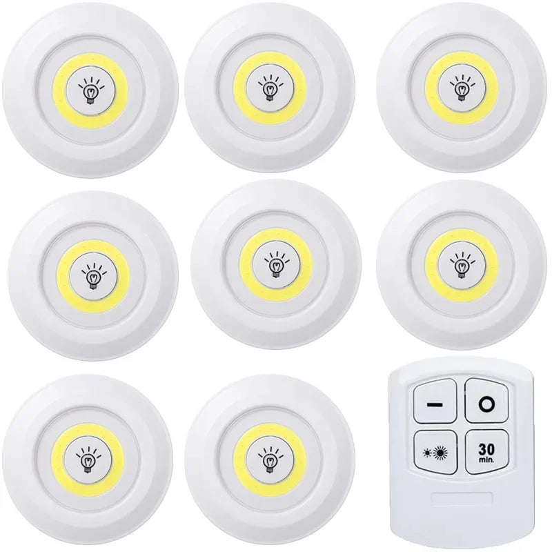 lampe led sans fil rechargeable batterie sèche adhésive télécommande blanc beige moderne minimaliste