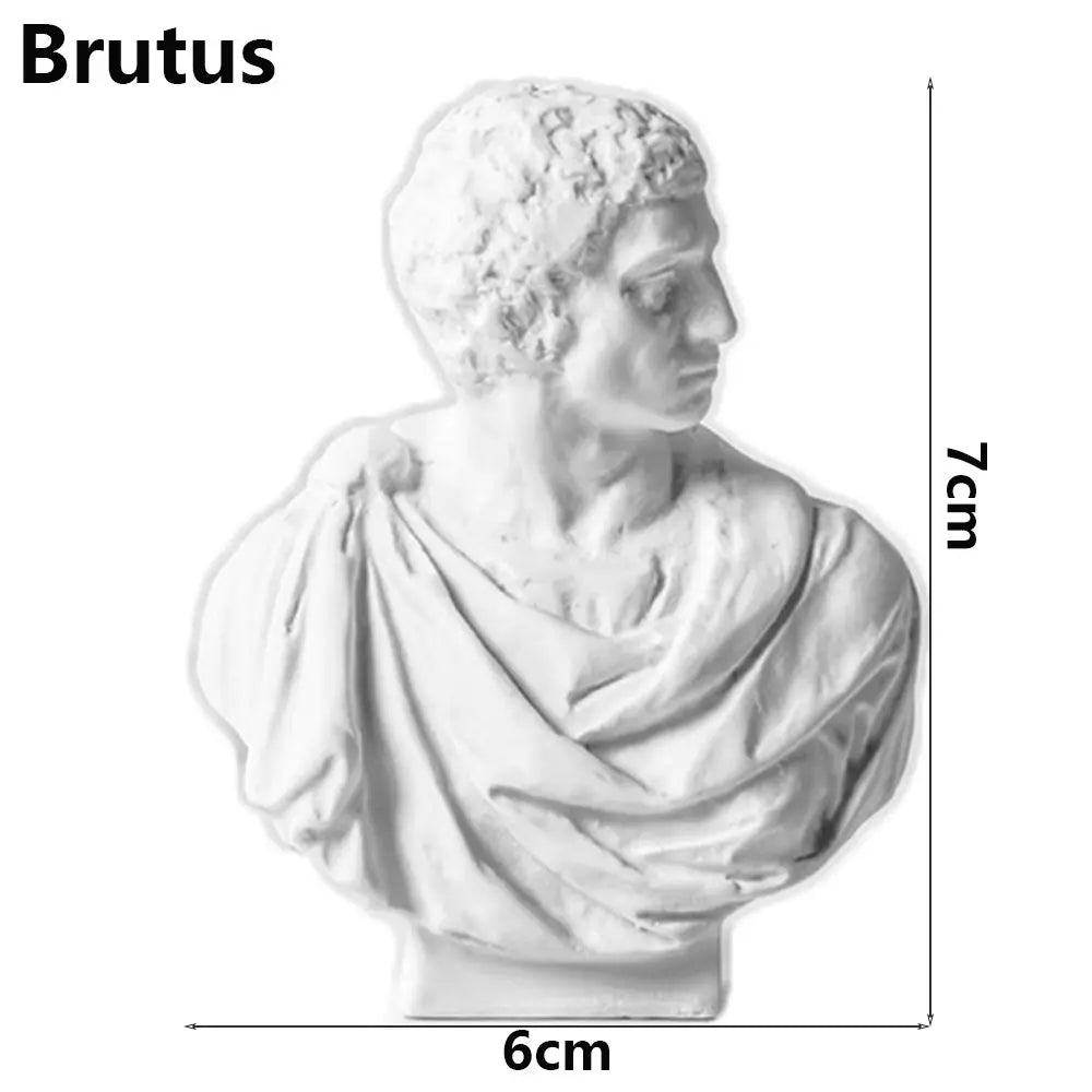buste sculptural blanc poli résine mythologie grecque classique ornement figurinescrição