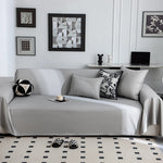 housse canapé moderne simili cuir noir protection imperméable salon grande taille