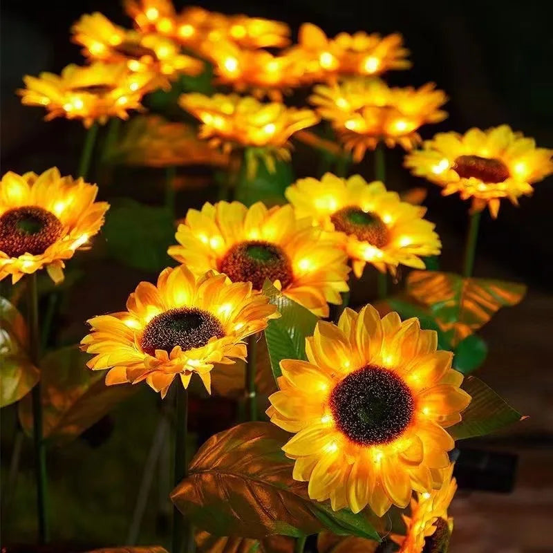 fleur artificielle solaire jaune moderne décoration intérieure tige métallique centre noir festive anniversaire événement