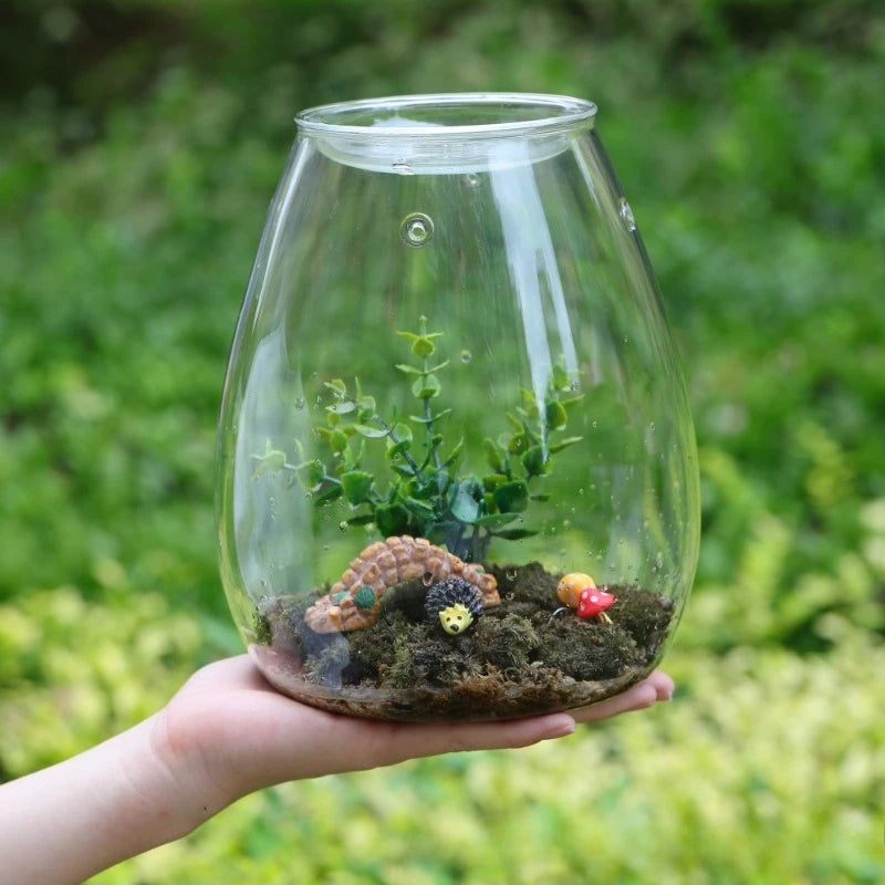 terrarium verre transparent plantes artificielles décoration miniature intérieur moderne décoratif