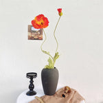 bouquet fleurs artificielles poppies blanc jaune rose decoration maison exterieur 105cm moderne