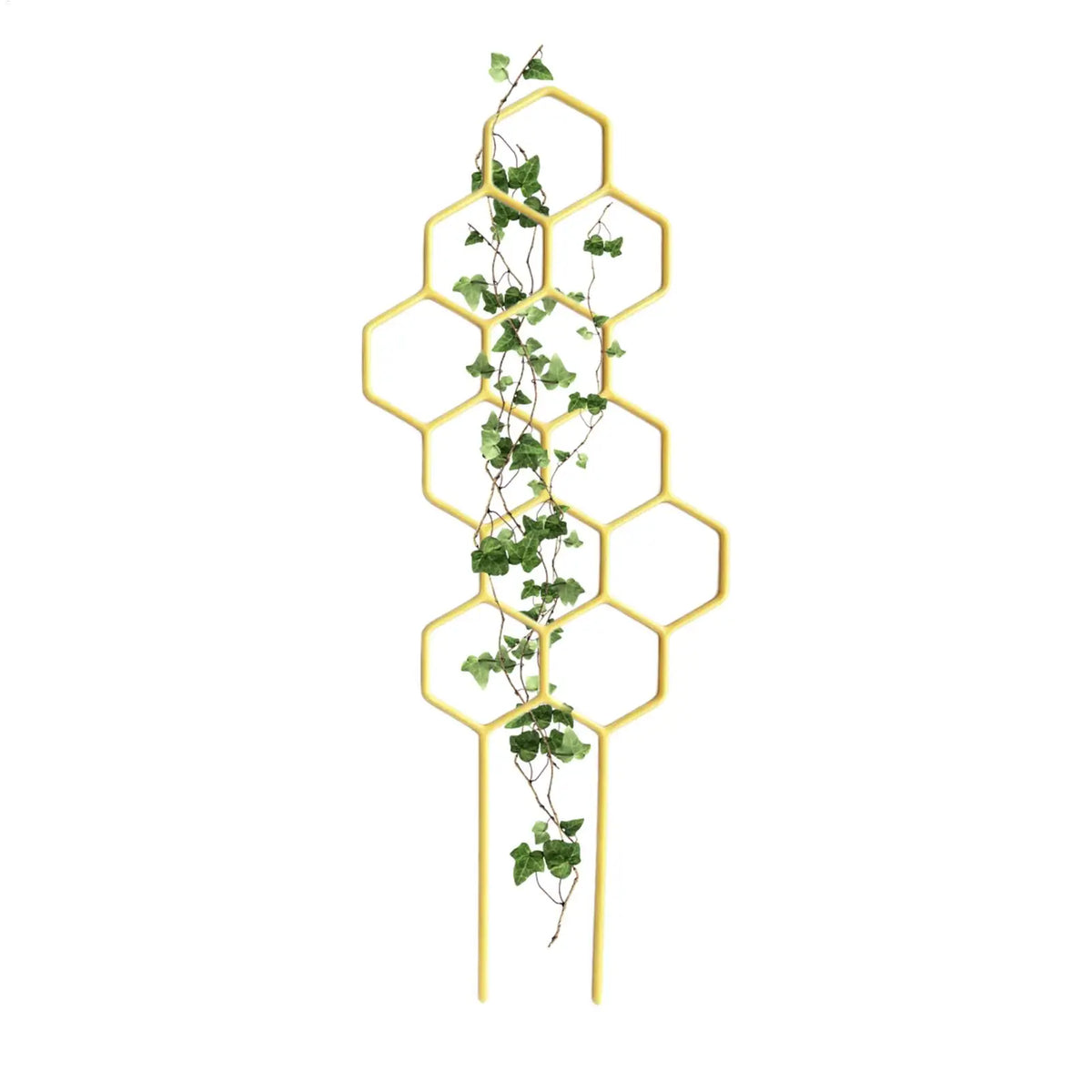 support plantes grimpantes jaune doré hexagonal moderne balcon jardin pot