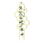 support plantes grimpantes jaune doré hexagonal moderne balcon jardin pot