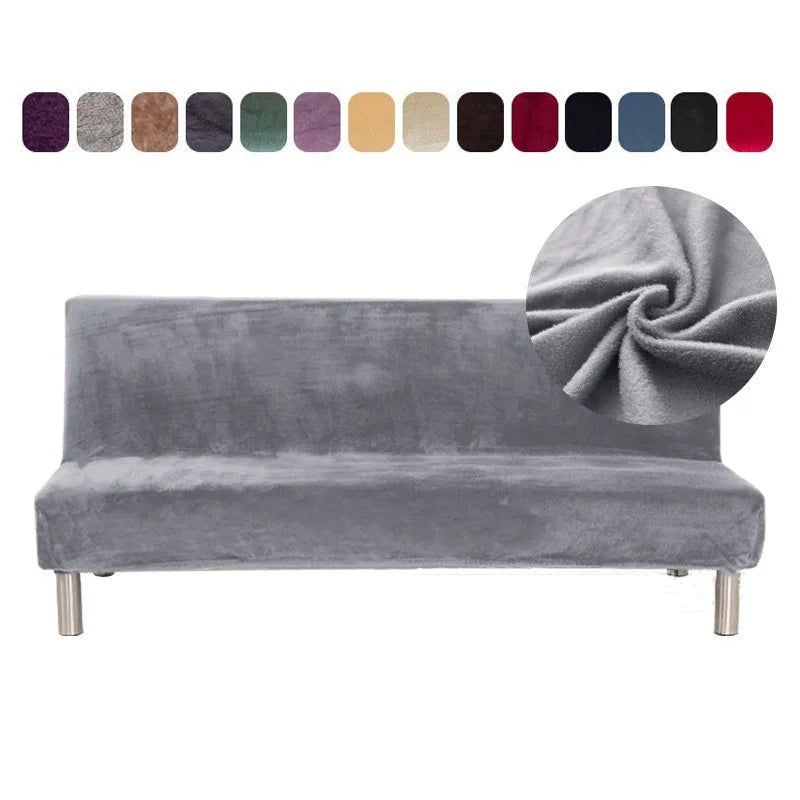 housse canapé lit velours gris extensible protection siège salon moderne lavable