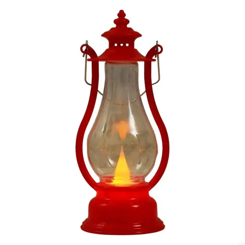 lanterne décorative rouge doré transparente effet vieilli vintage camping mariage