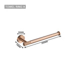 ensemble accessoires salle bain moderne métal or rose porte serviettes barre crochet mural
