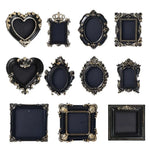 cadres photo résine noir or baroque floral vintage élégants cœur rectangulaires mur suspension