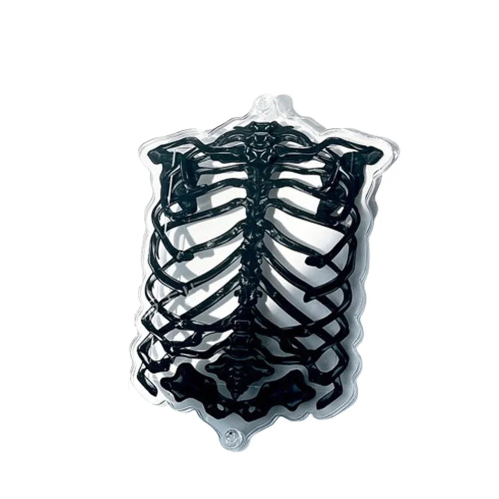 cadre photo squelette humain noir transparent osseux anatomique irregulier plastique erotique gothique erotique erotique