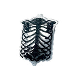 cadre photo squelette humain noir transparent osseux anatomique irregulier plastique erotique gothique erotique erotique