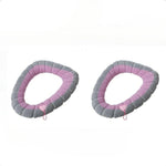 coussin toilette portable gris bleu vert rose rayures doux confortable poignée élastique