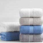 serviettes bain coton blanc gris bleu séchage rapide absorption rapide dimension 80x160cm