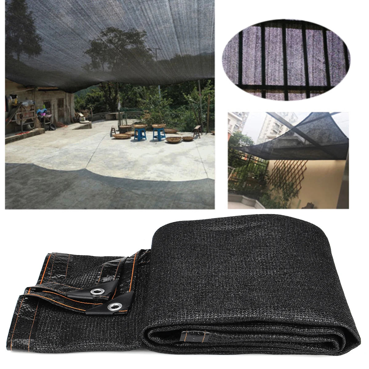 Protection solaire balcon voile d'ombrage grise