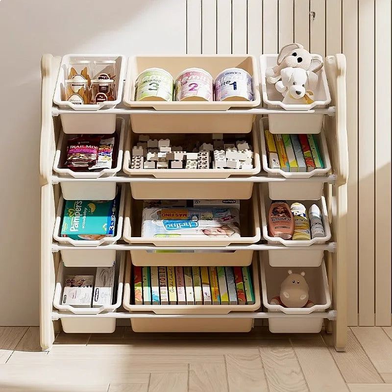 rangement enfant bois ours oiseau beige boites livres jouets modernes