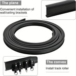 rails rideaux flexibles pliables tige arc noir moderne clips rondelles instructions