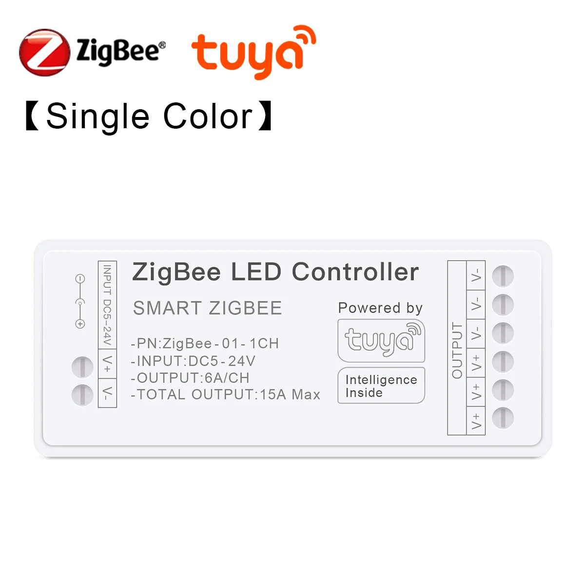 contrôleur led zigbee rgb cct prise charge commande vocale application smart life moderne technologie