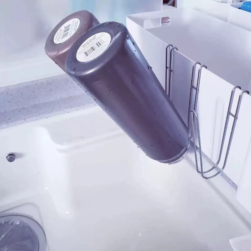 porte savon moderne adhésif blanc unique rangement cuisine acier inoxydable réutilisable fixe multifonction