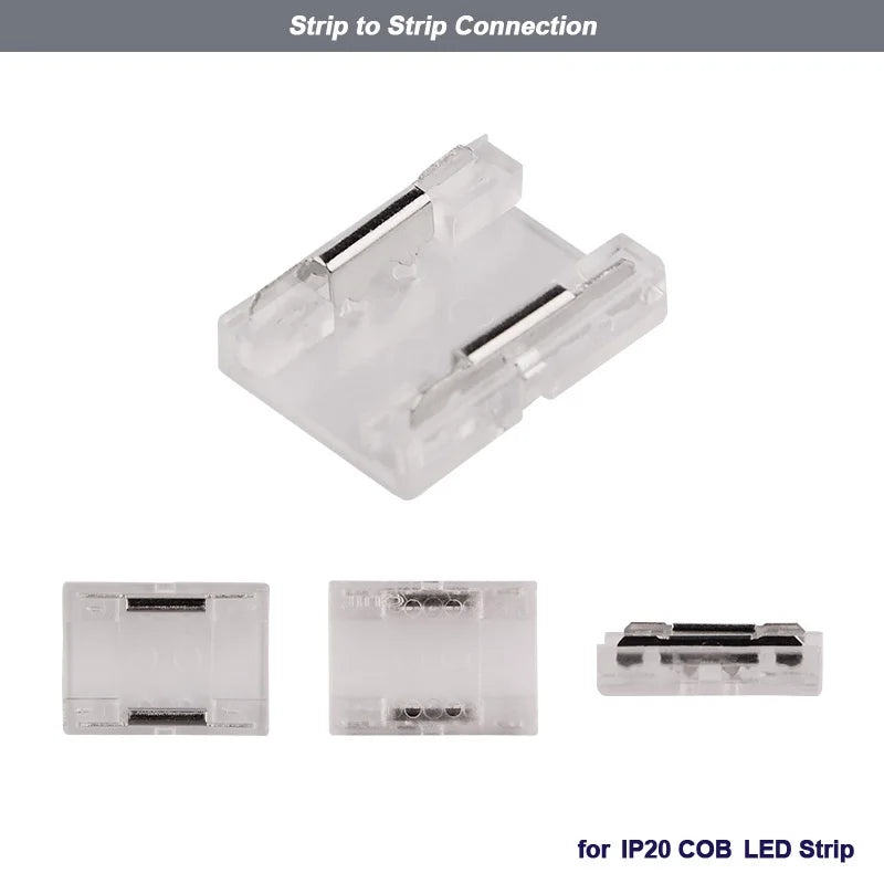rubans led jaune blanc moderne clips connecteurs câbles alimentation 24v ip20 1000mm 2000mm 3000mm