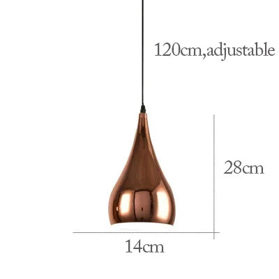 suspension lumineuse moderne rose doré brillante métallique câble noir éclairage scandinave e27