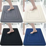 tapis bain doux moelleux moderne gris noir salle bain absorbant antidérapant machine