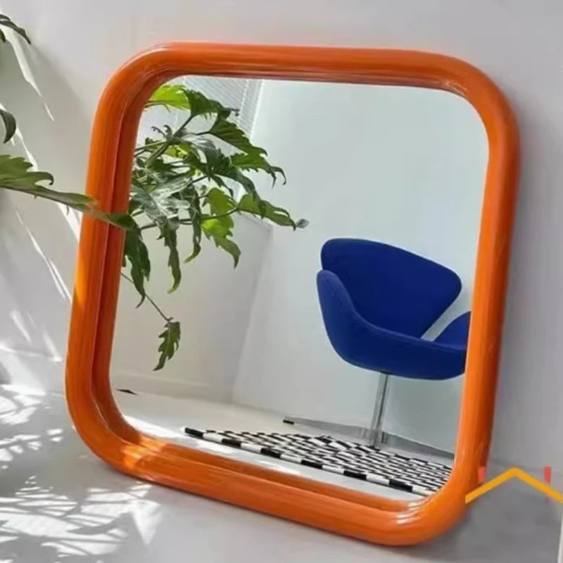 miroir mural moderne rectangle couleur argenté décoration brillante transparent chambre salon