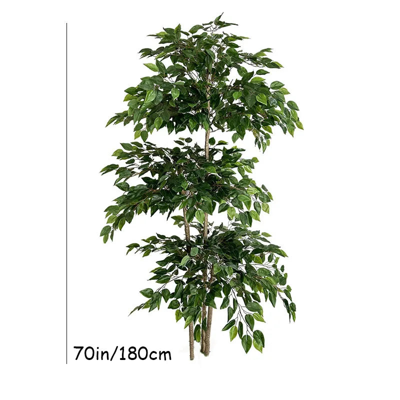 plante artificielle arbre ficus vert feuilles uniformes moderne décoration extérieure intérieure pot 180cm