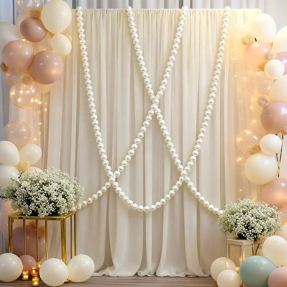 décoration mariage événement blanches guirlande festives anniversaire photos backdrops bohèmes