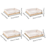 panier rangement tissé bambou beige brun clair rustique multiple utilisation bohème doublure opacité