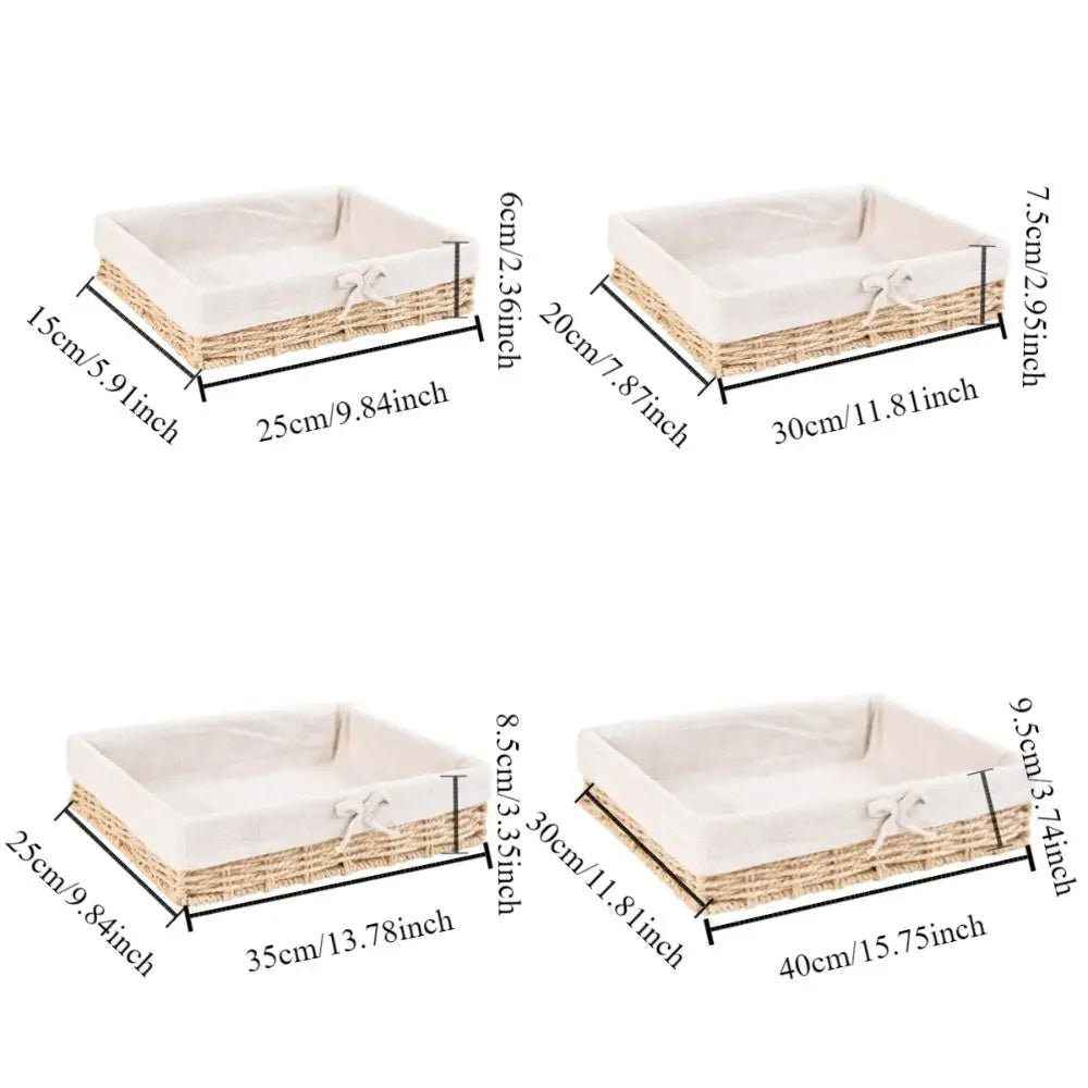 panier rangement tissé bambou beige brun clair rustique multiple utilisation bohème doublure opacité